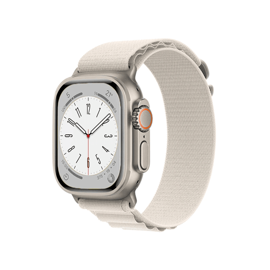 Bracelete Poliéster Alpine L (Pulso de 165mm a 210mm) GIFT4ME Compativel Com Apple Watch Series 10 - 46mm - Branco