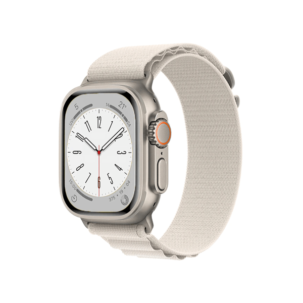 Bracelete Poliéster Alpine M (Pulso de 145mm a 190mm) GIFT4ME Compativel Com Apple Watch Series 10 - 46mm - Branco