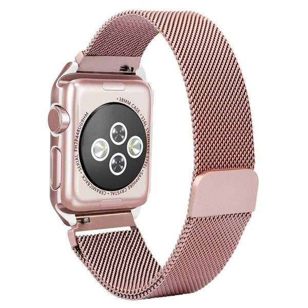 Bracelete Milanese Com Fecho Magnético GIFT4ME Para Apple Watch Series 12 - 42mm - Rosa