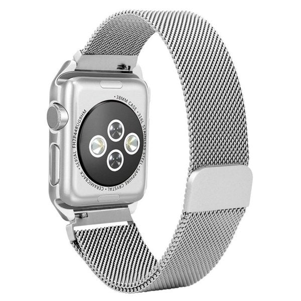 Bracelete Milanese Com Fecho Magnético GIFT4ME Compativel Com Apple Watch Series 10 - 42mm - Cinza