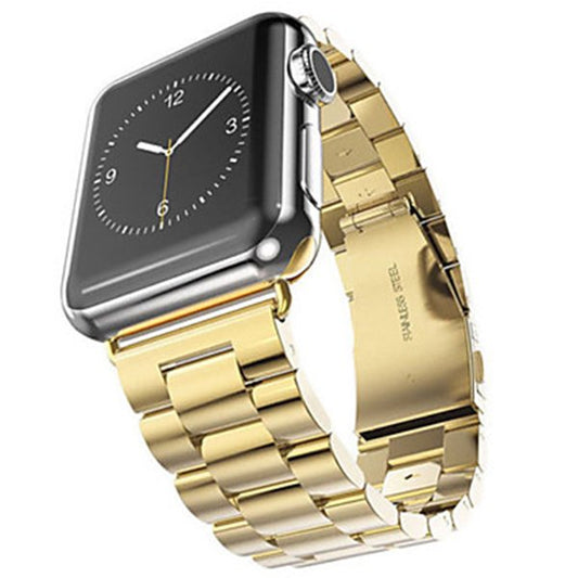 Bracelete de Aço + Ferramenta GIFT4ME Compativel Com Apple Watch Series 10 - 42mm - Ouro