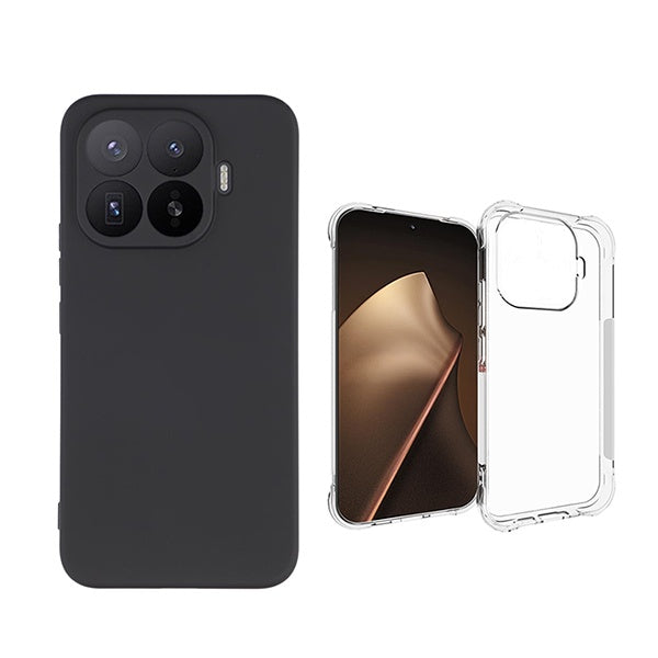 Kit Capa Proteção Silicone + Super Proteção GIFT4ME Para Xiaomi 17T Pro 5G - Preto / Transparente