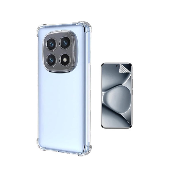Kit Capa Traseira Super Proteção + Película de Hydrogel Frente Transparente GIFT4ME Para Xiaomi Redmi Note 15 5G - Transparente