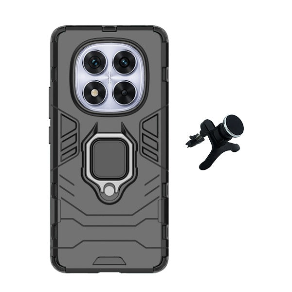 Kit Suporte Magnético Com Pernas + Capa de Proteção Militar Magnética Gift4Me Para Xiaomi Redmi Note 14 Pro - Preto