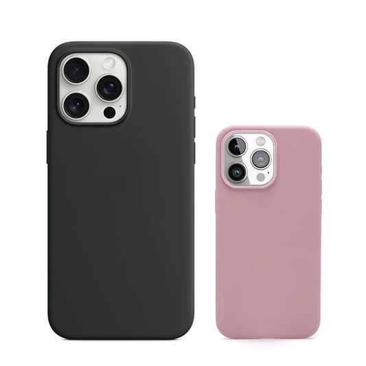 Kit 2x Capa Proteção Silicone Gift4Me Para Apple iPhone 16 Pro - Preto / Rosa