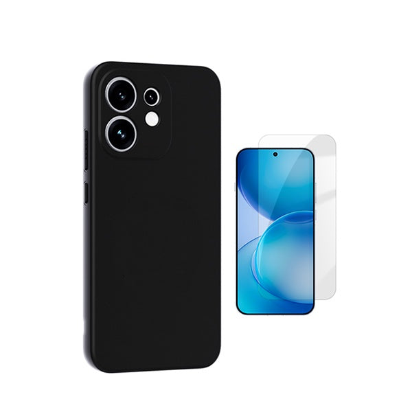 Kit Vidro Temperado Cleargorilasglass + Capa Proteção Silicone GIFT4ME Para Oppo Reno16 - Preto