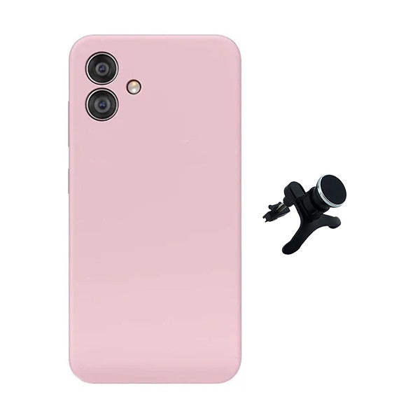 Kit Suporte Magnético Com Pernas + Capa Proteção Silicone GIFT4ME Para Samsung Galaxy A07 - Rosa
