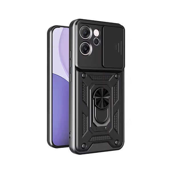 Capa de Proteção Militar Magnética Janela Deslizante GIFT4ME Para Oppo Reno14 F - Preto