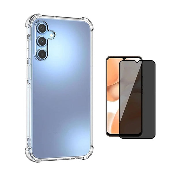 Kit Capa Super Proteção + Película de Vidro Temperado Privacidade GIFT4ME Para Samsung Galaxy A17 - Transparente