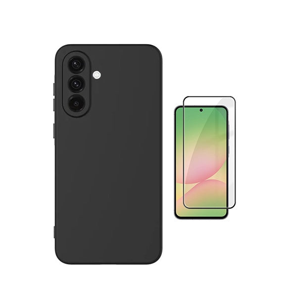 Kit Película de Vidro Temperado Gorilasglass + Capa Proteção Silicone GIFT4ME Para Samsung Galaxy A57 5G - Preto