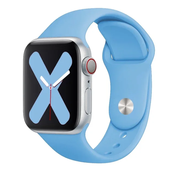 Bracelete Silicone GIFT4ME Para Apple Watch Series 12 - 42mm - Azul Céu