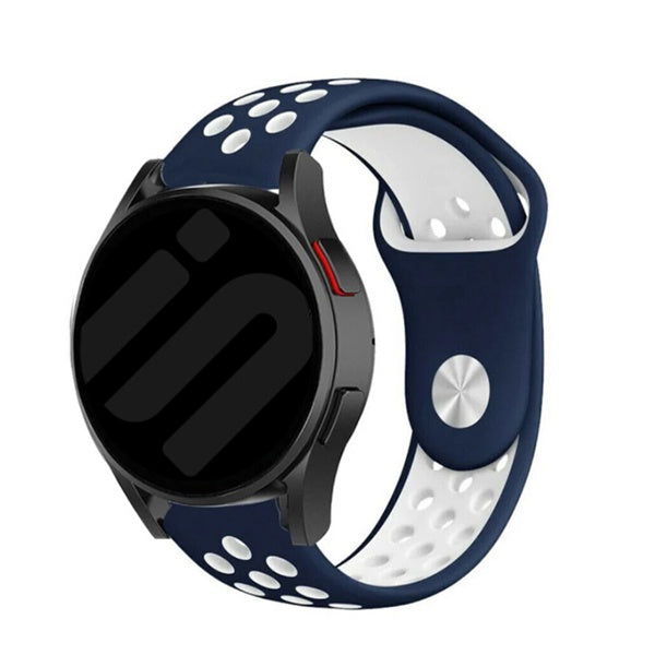 Bracelete Desportiva GIFT4ME Compativel Com Samsung Galaxy Watch FE - Azul Escuro / Branco