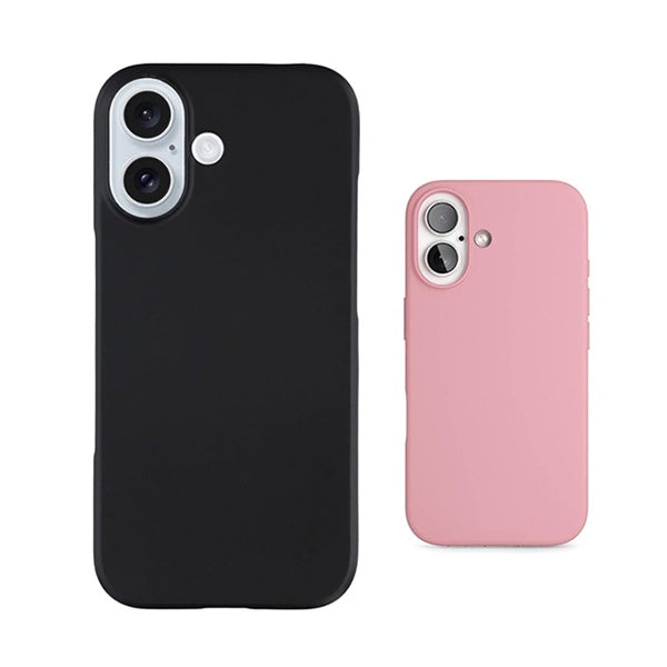 Kit 2x Capa Proteção Silicone GIFT4ME Para Apple iPhone 17 - Preto / Rosa
