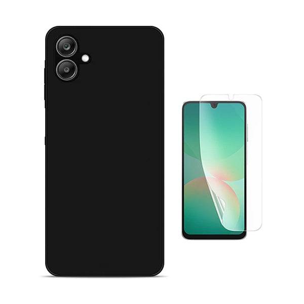 Kit Película Protectora de Hydrogel Frente + Capa Proteção Silicone GIFT4ME Para Samsung Galaxy A07 - Preto