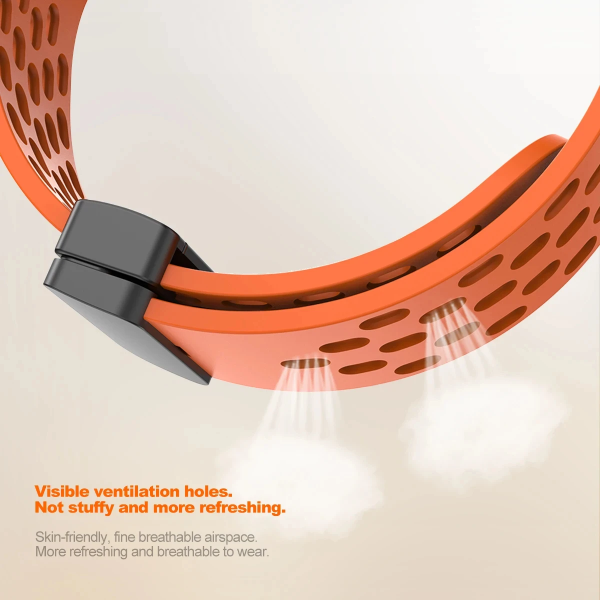 Bracelete Silicone Respirável Magnética GIFT4ME Para Coros Apex 2 Pro - Laranja