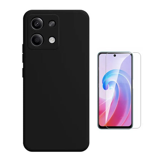 Kit Vidro Temperado Cleargorilasglass + Capa Proteção Silicone GIFT4ME Para Xiaomi Redmi Note 14S - Preto