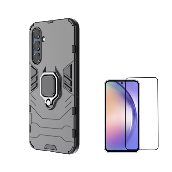 Kit Película de Vidro Temperado Gorilasglass + Capa de Proteção Militar Magnética GIFT4ME Para Samsung Galaxy A26 - Preto