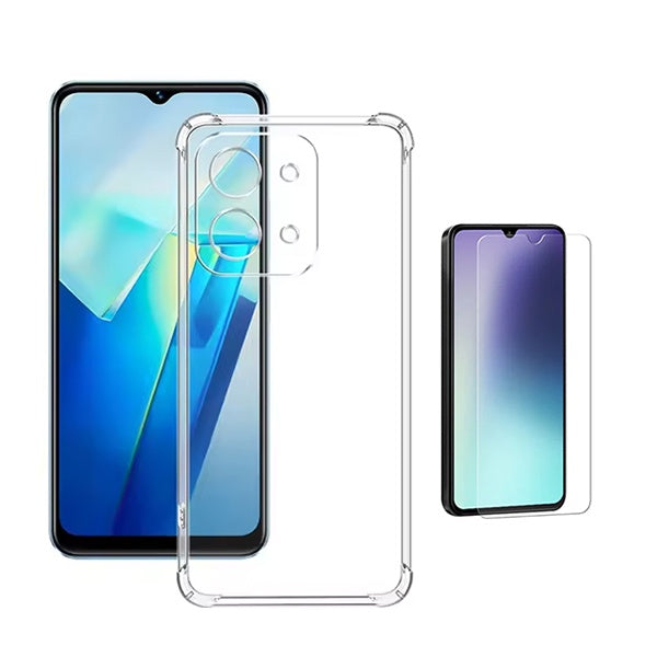 Kit Capa Super Proteção + Película de Vidro Temperado GIFT4ME Para Xiaomi Redmi 15C 4G - Transparente