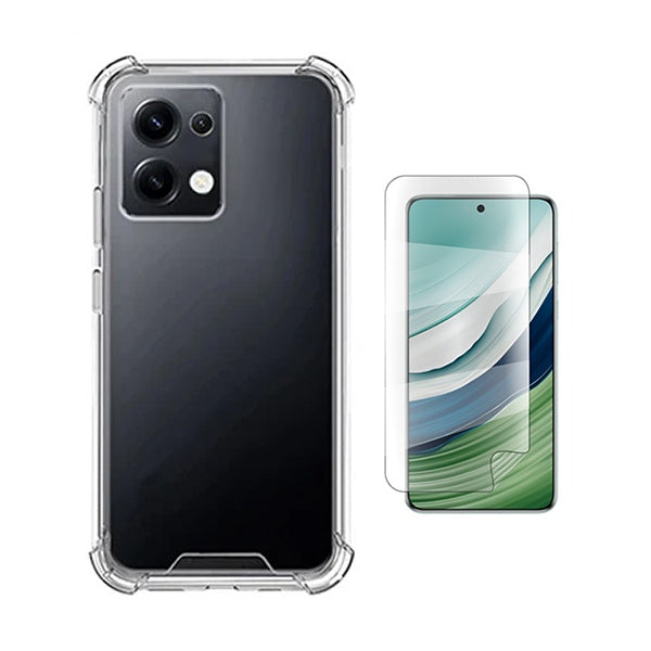 Kit Capa Traseira Super Proteção + Película de Hydrogel Frente Transparente GIFT4ME Para Xiaomi Redmi Note 14S - Transparente