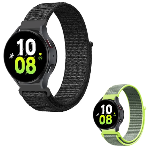 Kit 2x Bracelete Nylon Gift4Me Para Xiaomi Watch 2 - Preto / Verde Claro