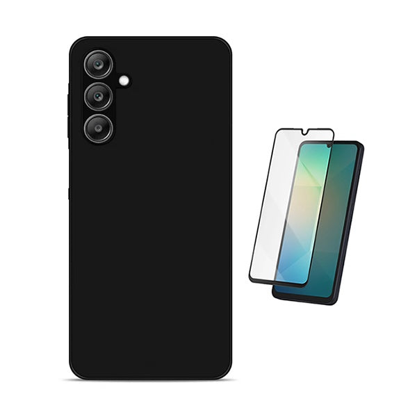 Kit Película de Vidro Temperado Gorilasglass + Capa Proteção Silicone GIFT4ME Para Samsung Galaxy A17 5G - Preto