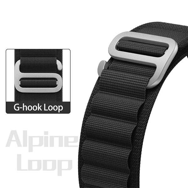Bracelete Poliéster Alpine M (Pulso de 145mm a 190mm) GIFT4ME Para Amazfit Balance 2 - Preto