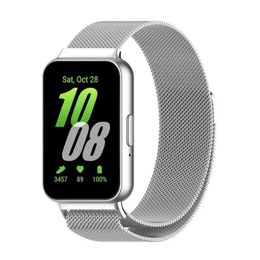 Bracelete Milanese Com Fecho Magnético GIFT4ME para Samsung Galaxy Fit3 - Prata