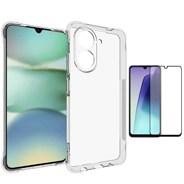 Kit Capa Super Proteção + Película de Vidro Temperado Gorilasglass GIFT4ME Para Xiaomi Redmi A5 4G - Transparente