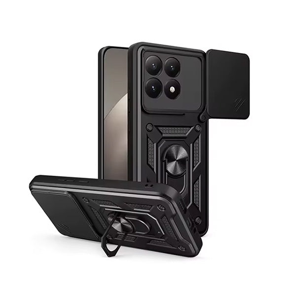 Capa de Proteção Militar Magnética Janela Deslizante GIFT4ME Para Xiaomi 15T 5G - Preto