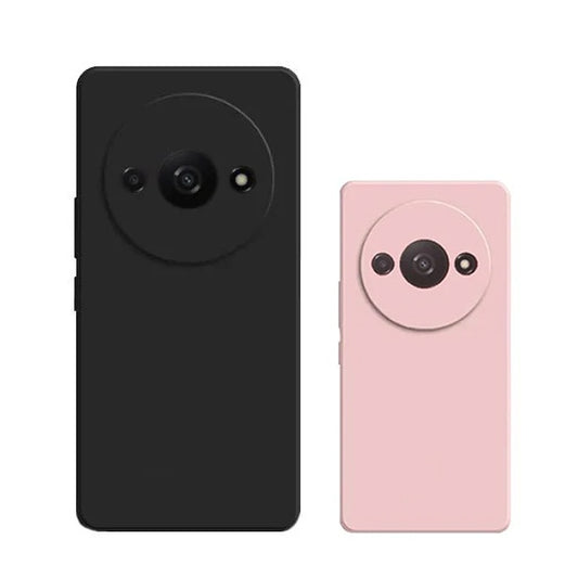 Kit 2x Capa Proteção Silicone Gift4Me Para Xiaomi Redmi A3 - Preto / Rosa