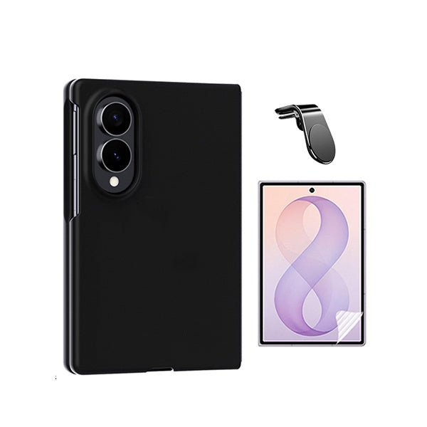 Kit Película Protectora de Hydrogel Frente + Capa Proteção Silicone + Suporte Magnético L GIFT4ME Para Samsung Galaxy Z Fold8 - Preto