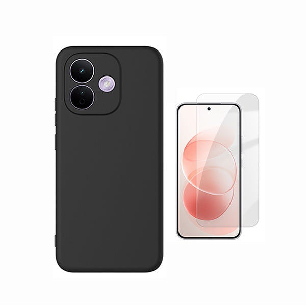 Kit Vidro Temperado Cleargorilasglass + Capa Proteção Silicone GIFT4ME Para Xiaomi Redmi Note 17 Pro 5G - Preto