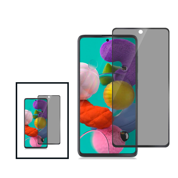 Kit 2 Películas de Vidro Temperado Privacidade GIFT4ME Compativel Com Oppo A60 - Transparente/Preto