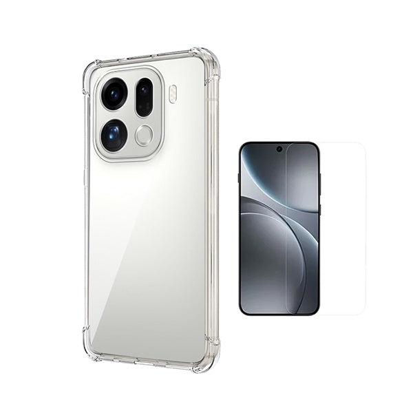 Kit Capa Super Proteção + Película de Vidro Temperado GIFT4ME Para Oppo Find X9 Pro - Transparente