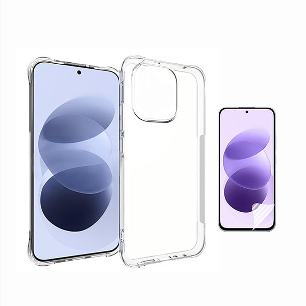 Kit Capa Traseira Super Proteção + Película de Hydrogel Frente Transparente GIFT4ME Para Xiaomi Redmi Note 17 4G - Transparente