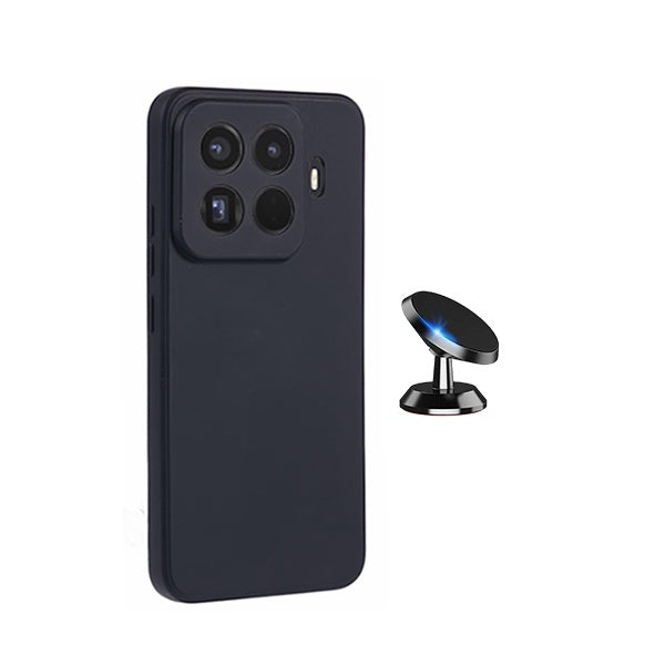 Kit Suporte Magnético + Capa Proteção Silicone GIFT4ME Para Xiaomi 15T Pro 5G - Preto