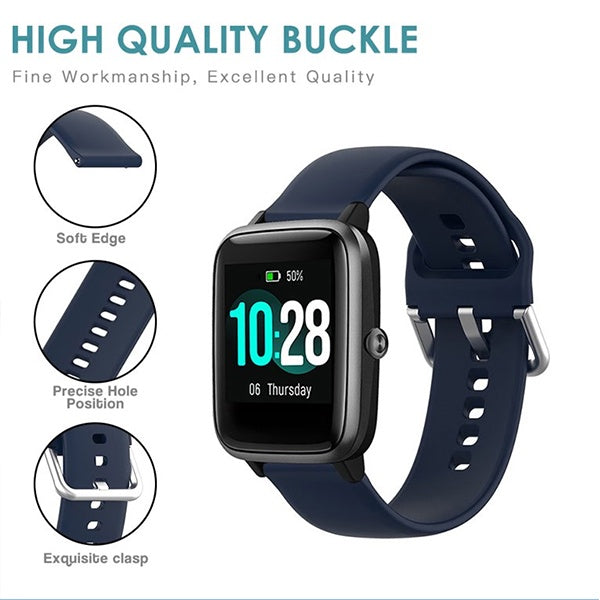 Bracelete Silicone Com Fivela GIFT4ME Para Amazfit Balance 2 - Azul Escuro