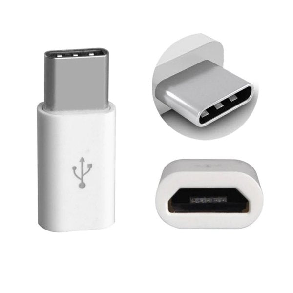 Adaptador Otg Data Transfer Gift4Me Para  Micro Usb To Type C  Branco