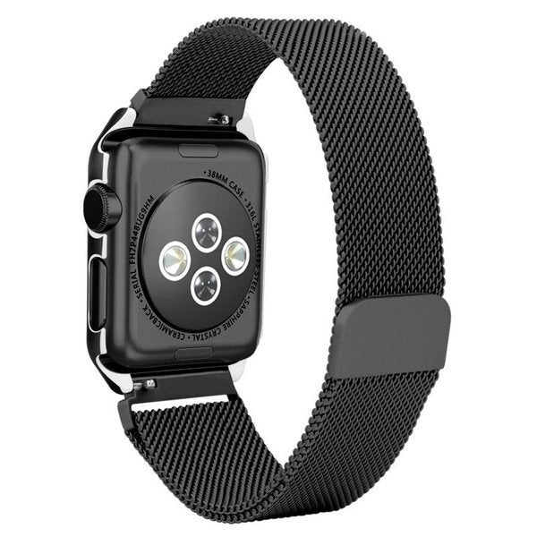 Bracelete Milanese Com Fecho Magnético GIFT4ME Compativel Com Apple Watch Series 10 - 42mm - Preto