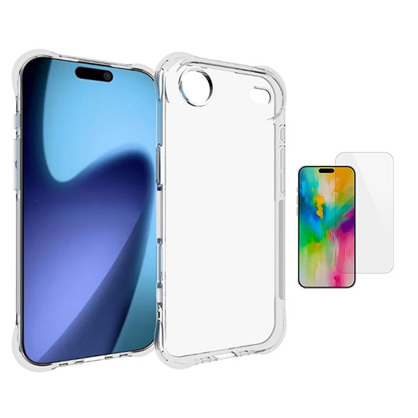Kit Capa Super Proteção + Película de Vidro Temperado GIFT4ME Para Apple iPhone 17 Air - Transparente