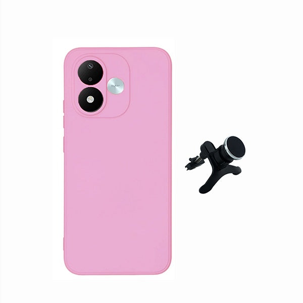 Kit Suporte Magnético Com Pernas + Capa Proteção Silicone GIFT4ME Para Xiaomi Redmi Note 17 4G - Rosa