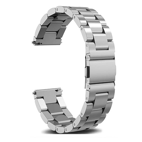 Bracelete de Aço + Ferramenta GIFT4ME Para Garmin Forerunner 255S Music - Prata