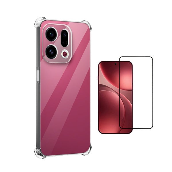 Kit Capa Super Proteção + Película de Vidro Temperado Gorilasglass GIFT4ME Para Oppo Find X9 - Transparente