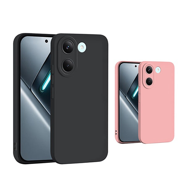 Kit 2x Capa Proteção Silicone GIFT4ME Para Xiaomi Poco X8 Pro 5G - Preto / Rosa