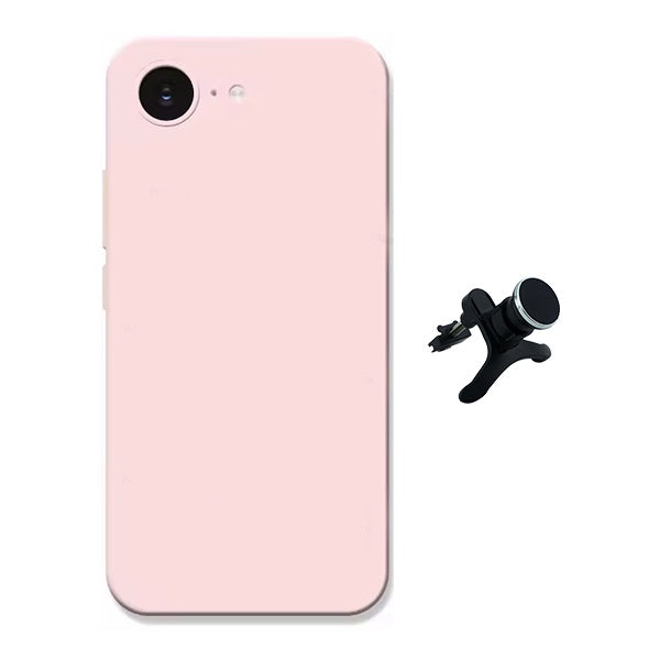 Kit Suporte Magnético Com Pernas + Capa Proteção Silicone GIFT4ME Para Apple iPhone 17e - Rosa