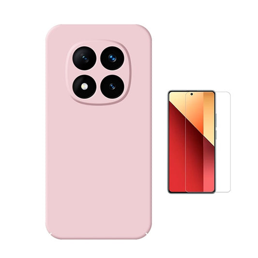 Kit Vidro Temperado Cleargorilasglass + Capa Proteção Silicone Gift4Me Para Xiaomi Redmi Note 14 Pro - Rosa