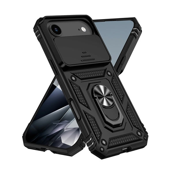 Kit Suporte de Carro Magnético L + Capa de Proteção Militar Magnética Janela Deslizante GIFT4ME Para Apple iPhone 17 Air - Preto
