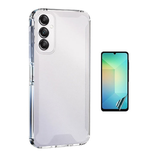 Kit Capa Traseira Super Proteção + Película de Hydrogel Frente Transparente Gift4Me Para Samsung Galaxy A16 - Transparente