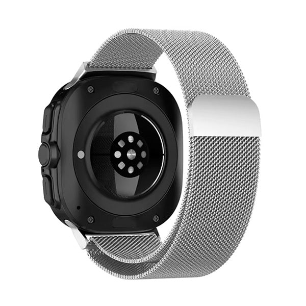 Bracelete Milanese Com Fecho Magnético GIFT4ME Para Samsung Galaxy Watch8 Classic - 46mm Bluetooth + 4G - Cinza