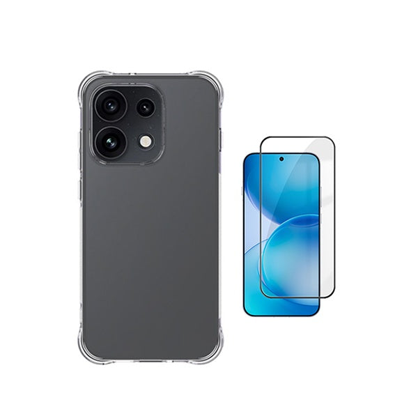 Kit Capa Super Proteção + Película de Vidro Temperado Gorilasglass GIFT4ME Para Oppo Reno16 Pro - Transparente